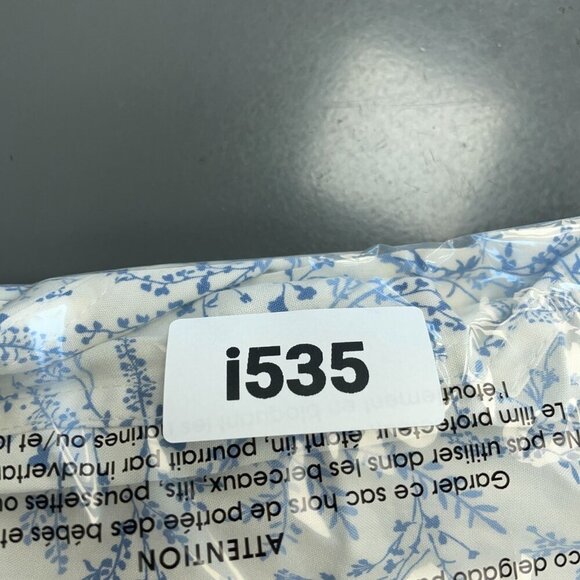 NEW Jachs Girlfriend Women's XS Blue & White Button-Up Sleeveless Blouse - Picture 8 of 8